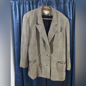 Dior Houndstooth Blazer in Black and Cream